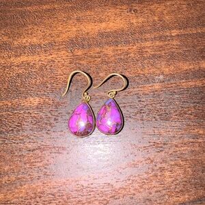 Studio Barse Magenta Teardrop Earrings